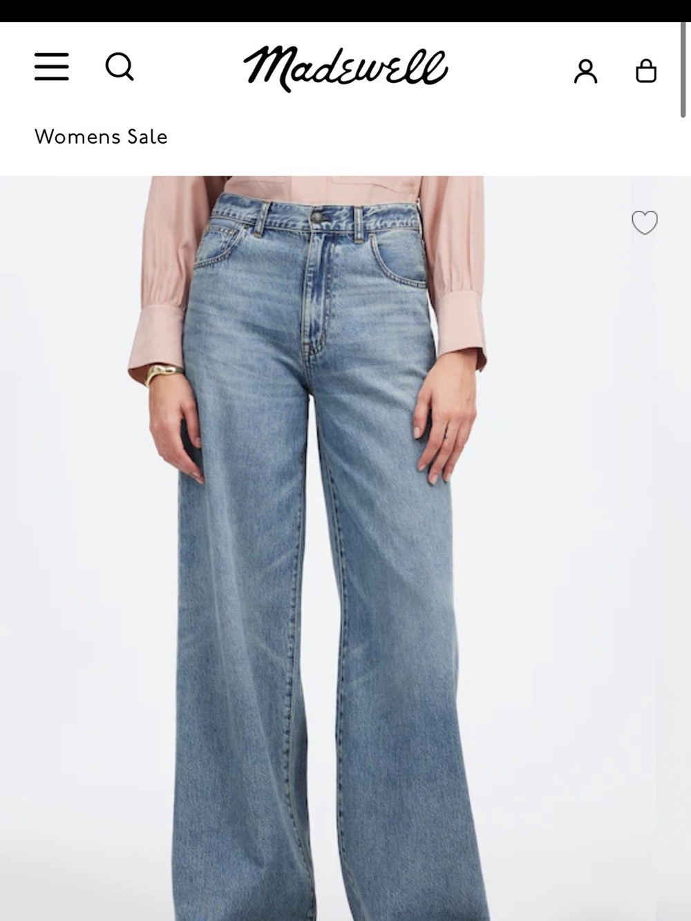 Madewell Wide-Leg Jeans in Medium Blue - Picture 7 of 10